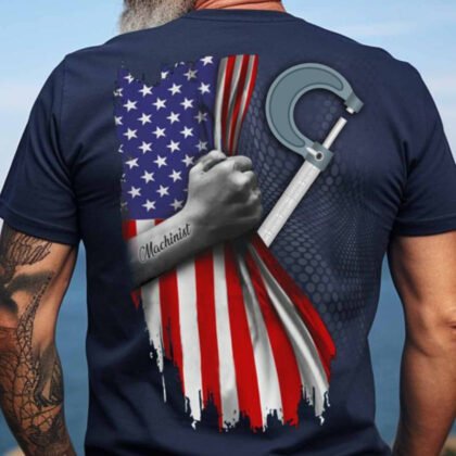 Machinist American Flag Apparel – Micrometer Tool