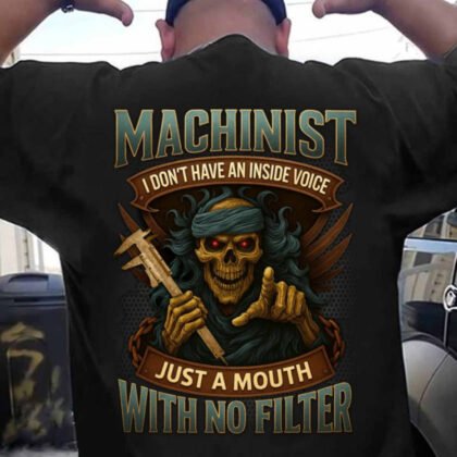 I Don’t Have An Inside Voice – Machinist Skull Quote